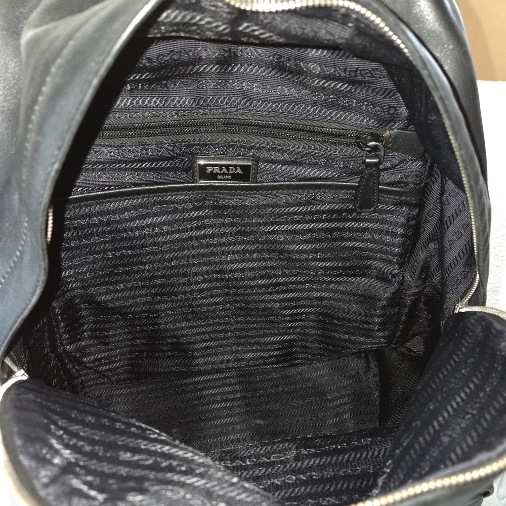Prada Calfskin Leather Backpack Black - Picture 10 of 13